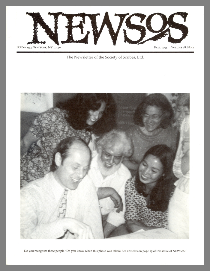 NEWSoS: The Newsletter of the Society of Scribes / Society of Scribes Ltd.