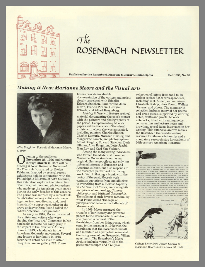 The Rosenbach Newsletter / Rosenbach Museum & Library