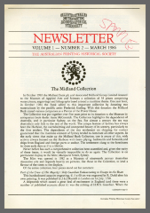 The Australian Printing Historical Society Newsletter / Australian Printing Historical Society