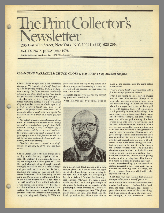 The Print Collector's Newsletter / Print Collector's Newsletter, Inc.