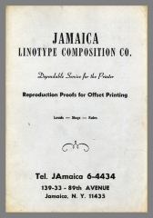 Jamaica Linotype Composition Co. catalog / Jamaica Linotype Composition Co. 