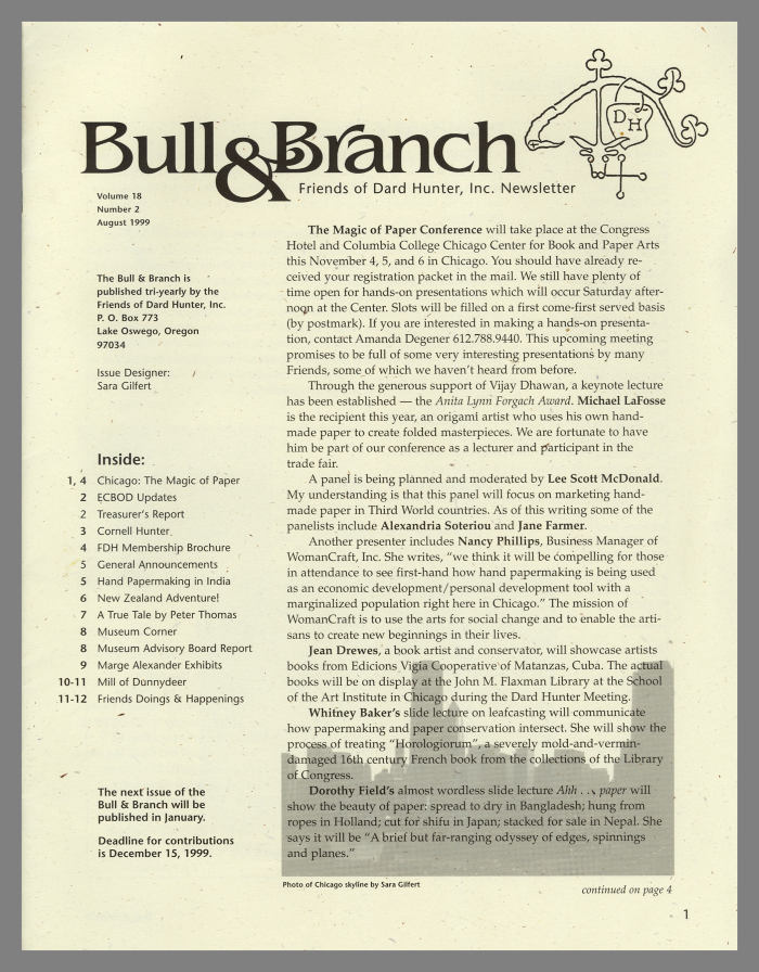 Bull & Branch / Friends of Dard Hunter, Inc.