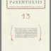 Parenthesis / Fine Press Book Association