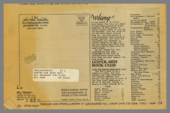John Neal Bookseller [Catalog] / John Neal Bookseller