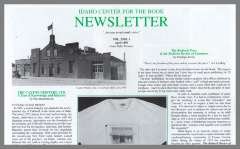 Idaho Center for the Book Newsletter / Idaho Center for the Book