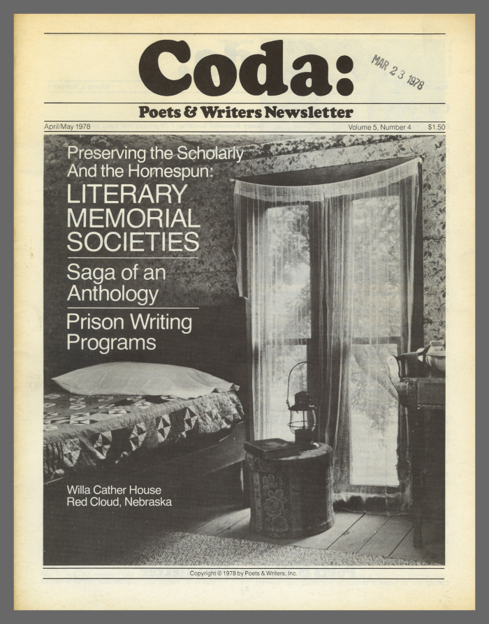 Coda: Poets & Writers Newsletter / Poets & Writers, Inc.