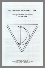 Dieu Donne Papermill Catalog of Products and Services / Dieu Donne Papermill, Inc.
