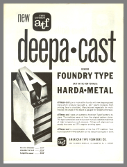 Deepa Cast Genuine Foundry Type Cast in the New Formula Harda Metal / American Type Founders Company