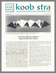 Koob Stra: The Occasional Update from Center for Book Arts / Center for Book Arts