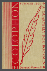The Colophon New Series: A Quarterly for Bookmen, vol. 2, no. 3 / Frederick B. Adams, Jr., Elmer Adler, Alfred Stanford, John T. Winterich, eds.