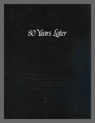 80 Years later / Compiled and edited by Mary Lyn Ritzenthaler and Spitzmueller