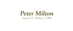 Peter Milton / Peter Milton