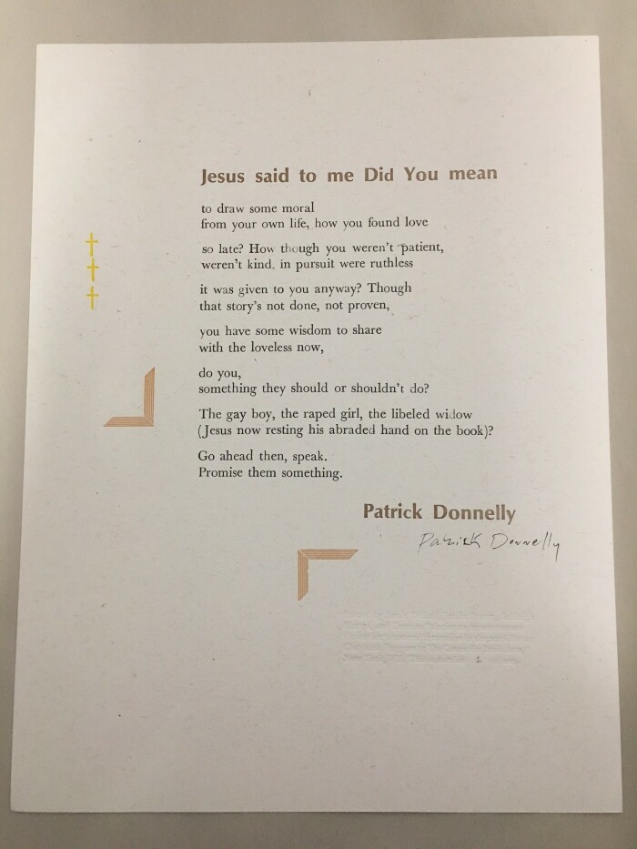 Jesus said to me Did You mean / Patrick Donnelly 
