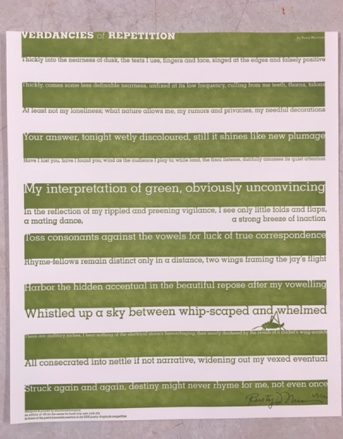 Verdancies of Repetition / Rusty Morrison