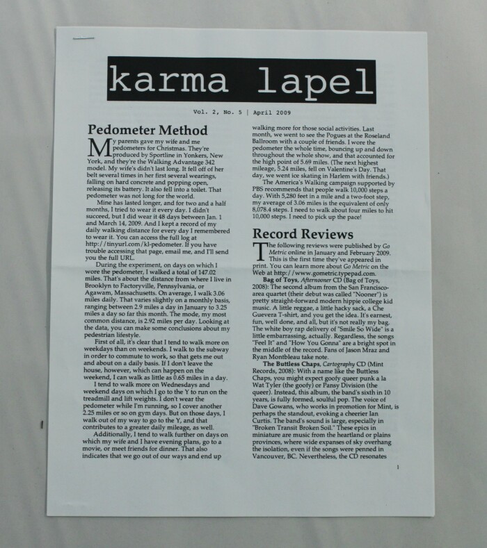 Karma Lapel / Heath Row