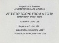 [Postcard advertising "Artists' Books From A to B"]
