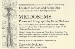 [Postcard advertising an event with Elizabeth Jackson and Felicia Rice]
