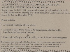 [Postcard announcing a raffle in coordination with registration for courses in the fall of 1994]
