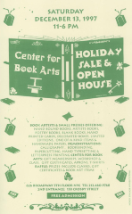 [Postcard advertising 1997 holiday sale and open house]
