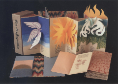 [Postcard advertising the Center for Book Arts' 2002 artist members show]
