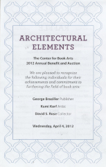[Auction catalog for the Center for Book Arts' 2012 annual benefit and auction]
