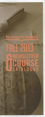 Autumn 2013 Center for Book Arts' newsletter and course catalogue
