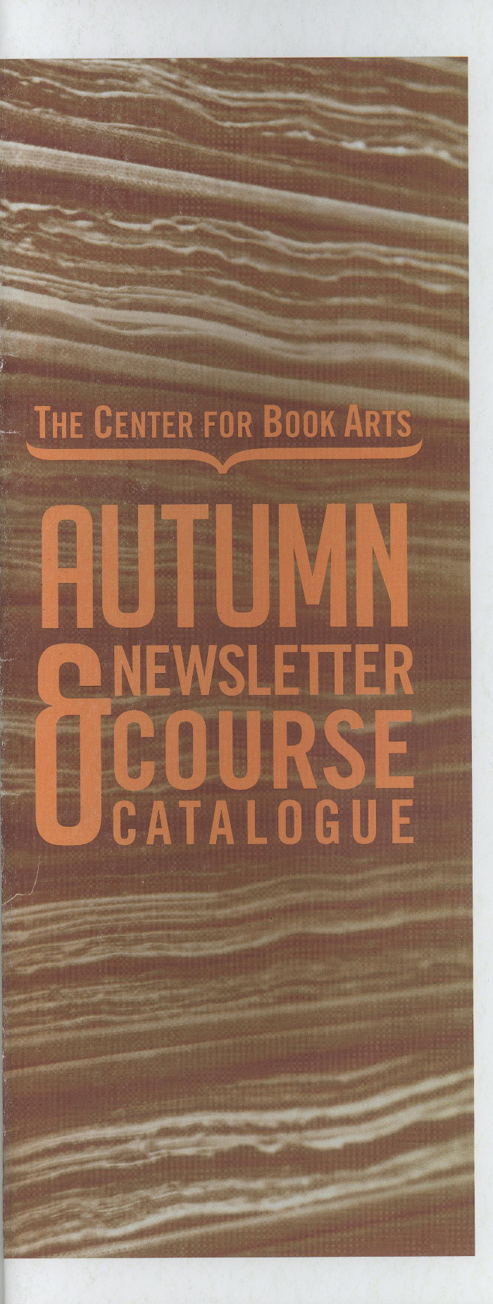 Autumn 2012 Center for Book Arts' newsletter and course catalogue