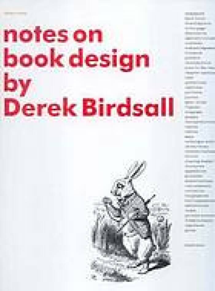 Notes on Book Design / Derek Birdsall
