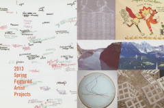 [Postcard advertising 2013 spring featured artist projects]
