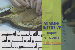 [Postcard advertising intensive summer workshops August 9-19, 2013]
