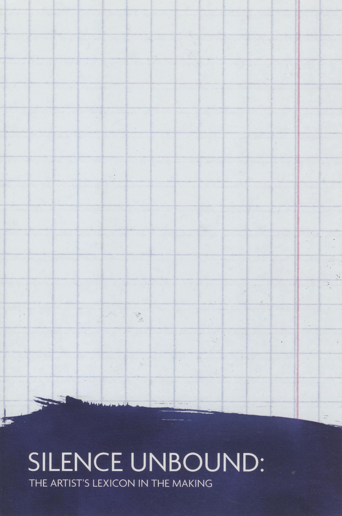 [Postcard advertising "Silence Unbound: The Artist's Lexicon in the Making"]
