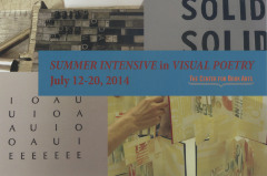 [Postcard advertising summer intensive in visual poetry July 12-20, 2014]
