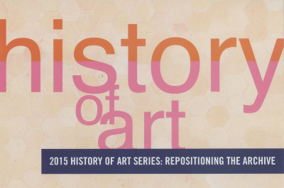 [Postcard advertising 2015 history of art discussion series]
