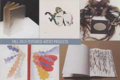 [Postcard advertising 2015 fall featured artist projects]
