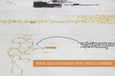 [Postcard advertising "Redux: Selected Featured Artist Projects Renewed"]
