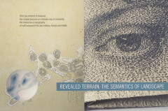 [Postcard advertising "Revealed Terrain: The Semantics of Landscape"]
