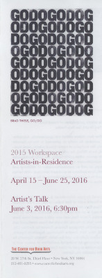 [Exhibition brochure for "2015 Workspace Artists-in-Residence"]
