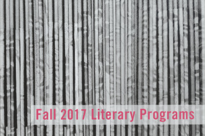 [Postcard advertising 2017 fall literary programs at the Center for Book Arts]
