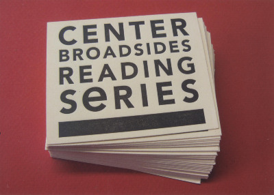 [Postcard advertising the fall 2007 Center Broadsides Reading Series]
