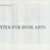 [Class and workshop schedule at the Center for Book Arts for fall 1981]
