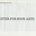[Class and workshop schedule at the Center for Book Arts for winter 1982]
