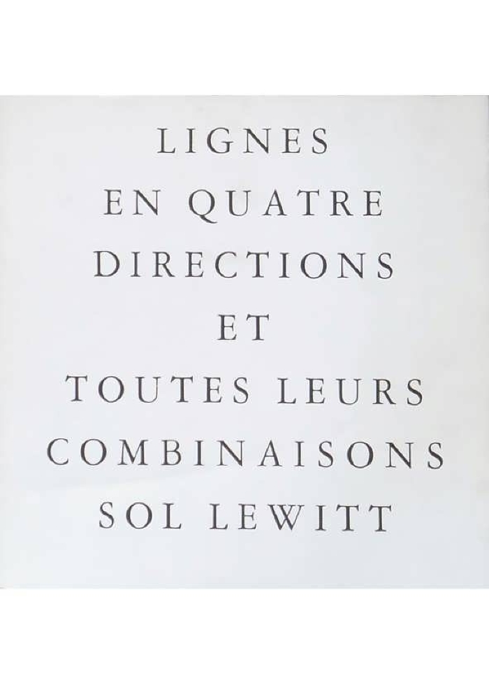 Lignes en Quatre Directions et Toutes Leurs Combinaisons / Sol LeWitt