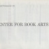 [Class and workshop schedule at the Center for Book Arts for fall 1980]
