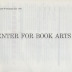 [Class and workshop schedule at the Center for Book Arts for fall 1980]
