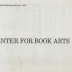 [Class and workshop schedule at the Center for Book Arts for winter 1983]

