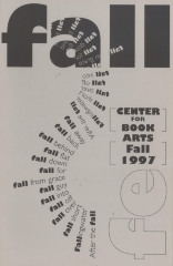 [Schedule of programs for the Center for Book Arts for fall of 1997]
