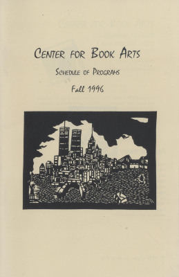 [Schedule of programs for the Center for Book Arts for fall of 1996]
