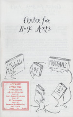[Schedule of programs for the Center for Book Arts for winter / spring of 1995]
