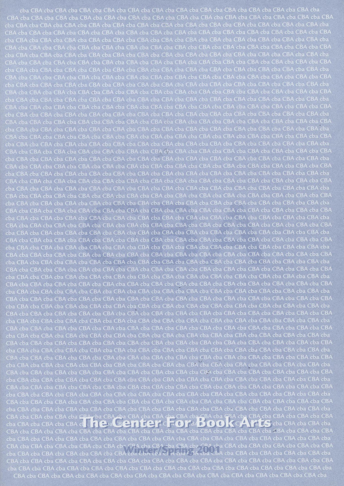 [Schedule of programs for the Center for Book Arts for winter / spring of 2001]
