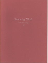 Honoring Words: The Art of Book Design / Pam Koob